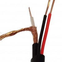 Factory price RG59 +2C coaxial cable with power siamese cable